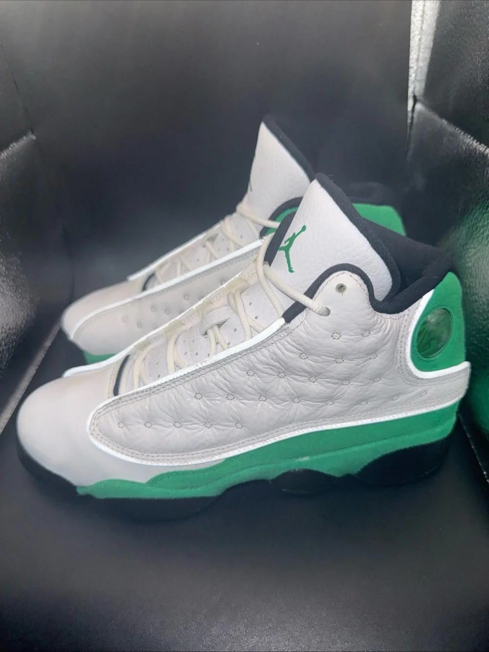 Size 5.5 (GS) - Jordan 13 Retro Lucky Green, DB6536-113, Clean, No Box, Great